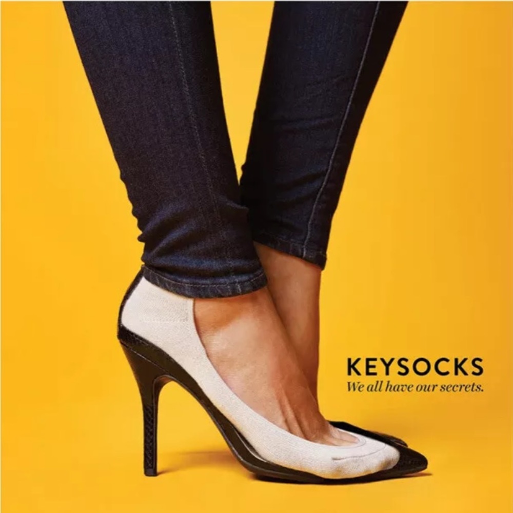 SOLD - Keysocks Knee High No-Show Socks